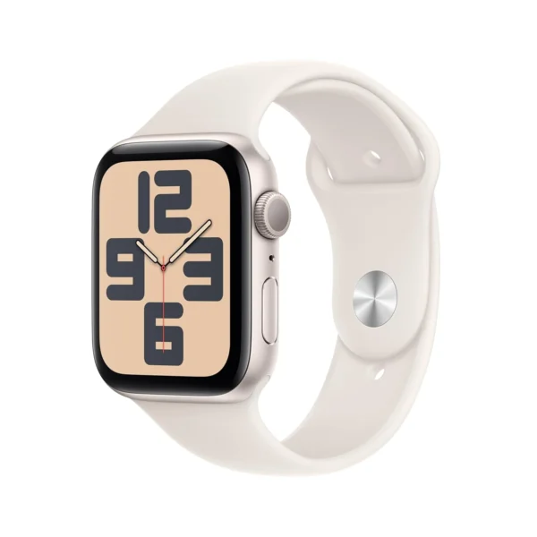 Apple Watch SE (2nd Gen, 2023) [GPS 44mm] Smartwatch with Starlight Aluminum Case with Starlight Sport Band. Fitness & Sleep Tracker