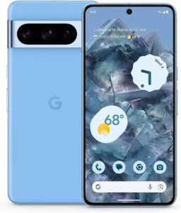 Google Pixel 8 Pro 5G in Bay, equipped with 128GB storage and 50MP triple rear cameras for high-quality photography.