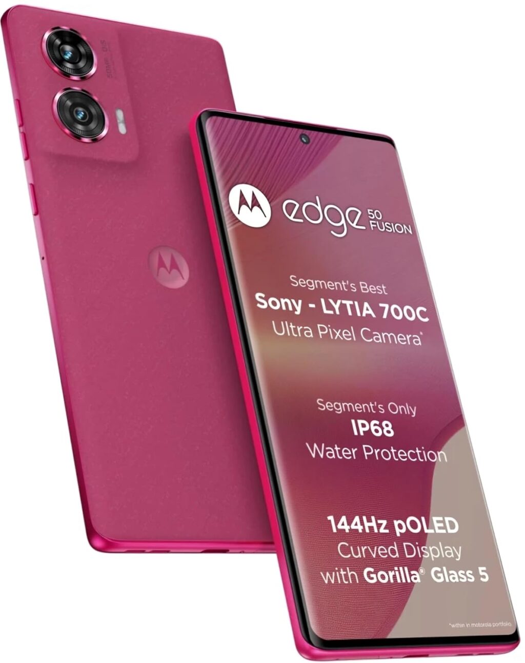 Motorola Edge 50 Fusion Hot Pink, 13MP, 50MP Rear Camera & 32MP Front Camera 5G Smartphone