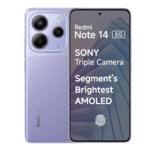 REDMI Note 14 5G Phantom Purple, 6GB RAM, 128GB Storage 50MP, 8MP, 2MP Triple Rear Camera 20MP Front Camera Smartphone Under Rs 20,000