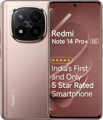 REDMI Note 14 Pro+ 5G Champagne Gold 8MP, 50MP, 50MP Triple Rear camera 20MP Front Camera Mobile Phone Under Rs 30,000