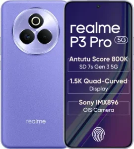 Get the Realme P3 Pro 5G for stunning vlogs and selfies With a 50MP rear camera, under Rs 25,000.